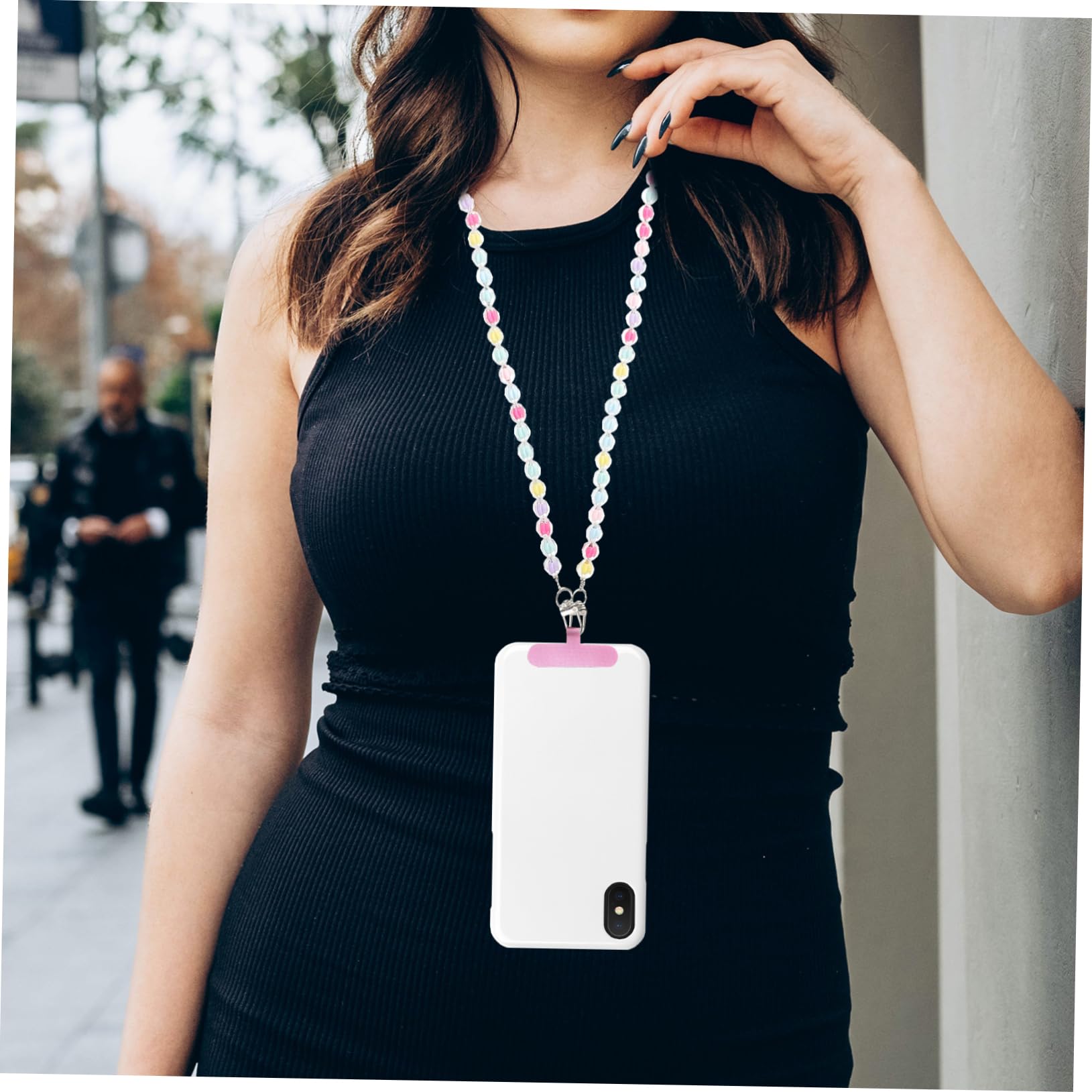 jojofuny Cadena Para Teléfono Móvil Con Cuentas De Calabaza Llavero Soporte Para Teléfono Cordón Para Teléfono Soporte Para Tarjeta Anillo Cordón USB Para Teléfono Funda Para