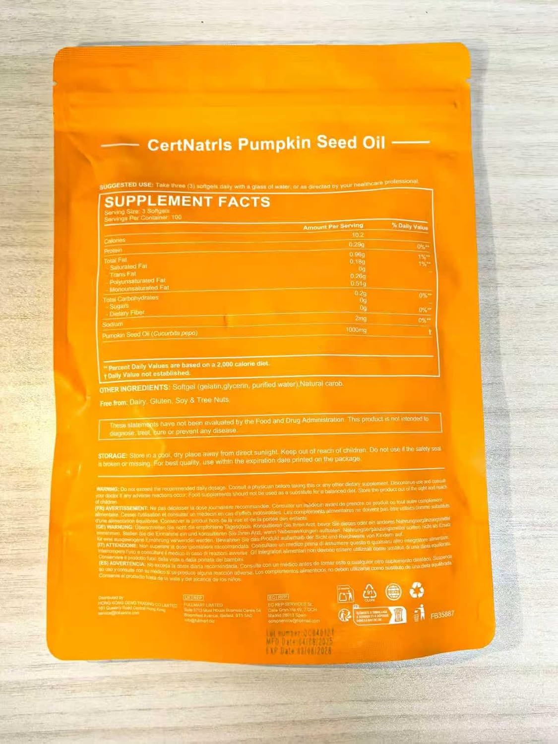 Pumpkin Seed Oil Capsules with Saw Palmetto, 300 Softgels Pumpkin Seed Oil for Hair Growth, Supports Urinary, Bladder & Prostate Health, Cold Pressed & Pure Virgin, Gluten Free, Non-GMO, SOY FREE - Image 3