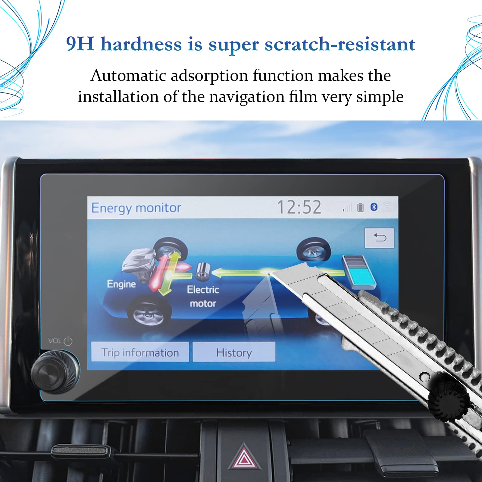RUIYA Car Touchscreen Protector Tempered Glass 8-in For 2023-2026 Toyota Corolla | UK