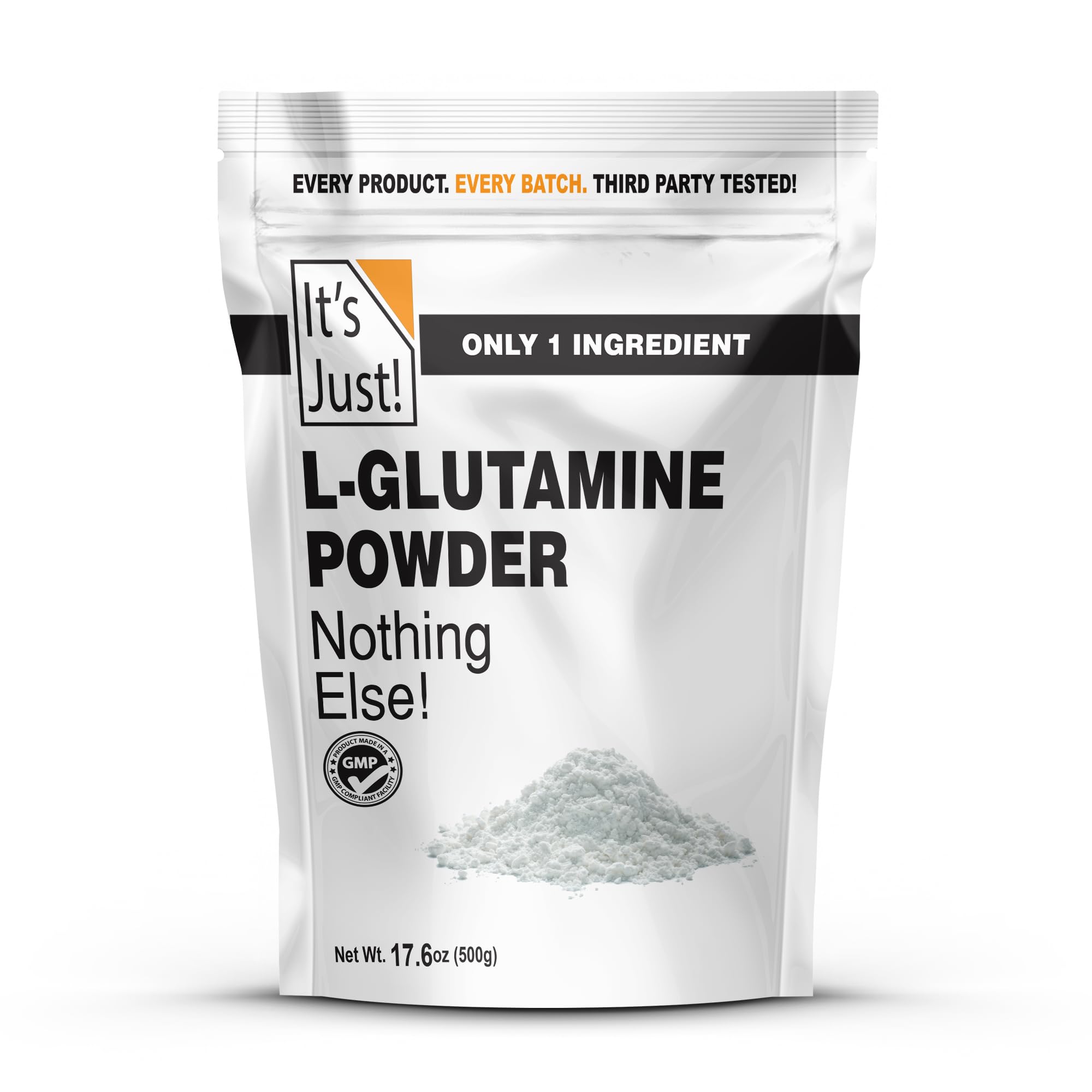 It's Just! - L-Glutamine Powder, Unflavored, 500 Grams / 100 Servings 1.1 Pound (Pack of 1)