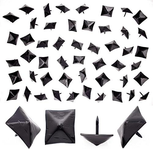 Miniatura 2 de Paquete de 100 clavos cuadrados de 1.25 pulgadas, clavos decorativos, sujetadores de persiana, tachuelas de uñas decorativas para persianas de