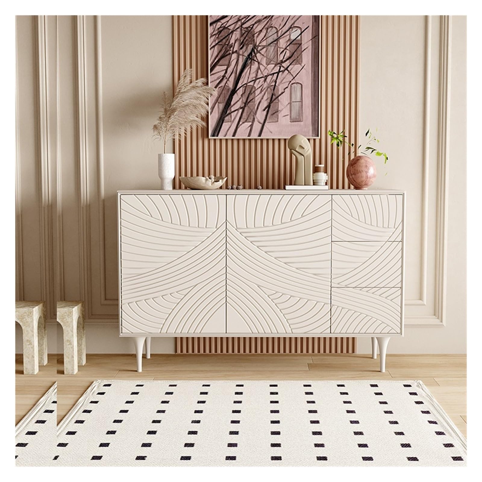 Vorratsschränke Französischer Schuhschrank im leichten Luxus-Stil, Eingangsbereich, Wohnzimmer, dekorativer Schrank, Esszimmerschrank, moderner, einfacher Aufbewahrungsschrank Lagerschränke/Vorratssch