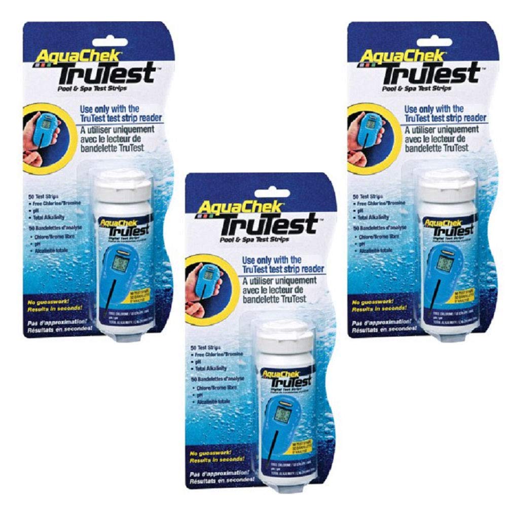 AquaChek 512138 TruTest Digital Reader Swimming Pool Spa Test Kit Strips Refill (3)