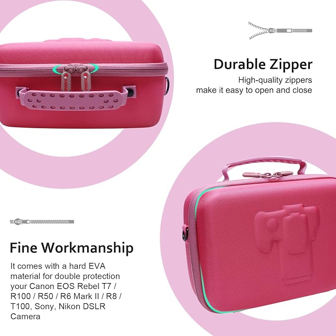 Estuche rígido para cámara compatible con Canon y otras DSLR miniatura 5