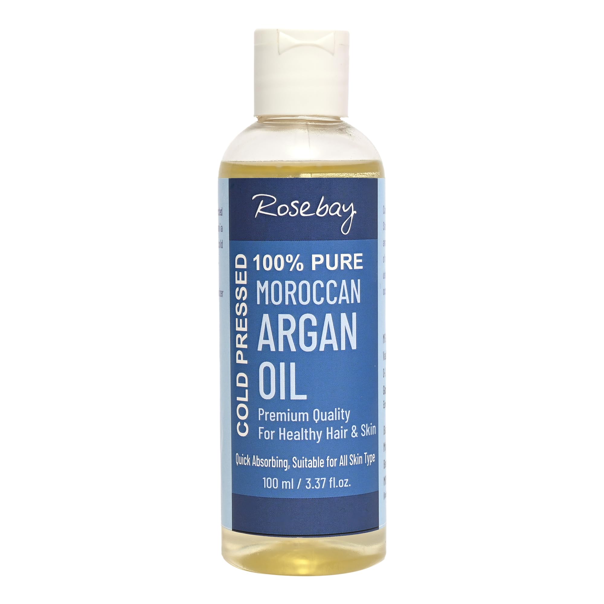 100% Pure Cold-Pressed Argan Oil, Natural Moisturizer for Skin, Hair & Nails - Anti-Aging, Anti-Inflammatory & Rich in Antioxidants, Pure Extract, No Mineral Oil, No Additives, No Preservatives, 100 ml,