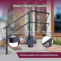 Vista 6 de Barandales de exteriores para escaleras, hierro forjado color negro (2 escalones)