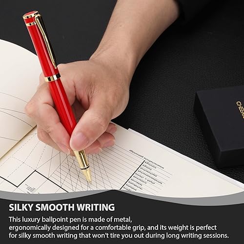 Miniatura 8 de cheericome Bolígrafo de lujo  Bolígrafo profesional, bolígrafo ejecutivo, bolígrafo diario, perfecto para escritura suave y sedosa, con caja de