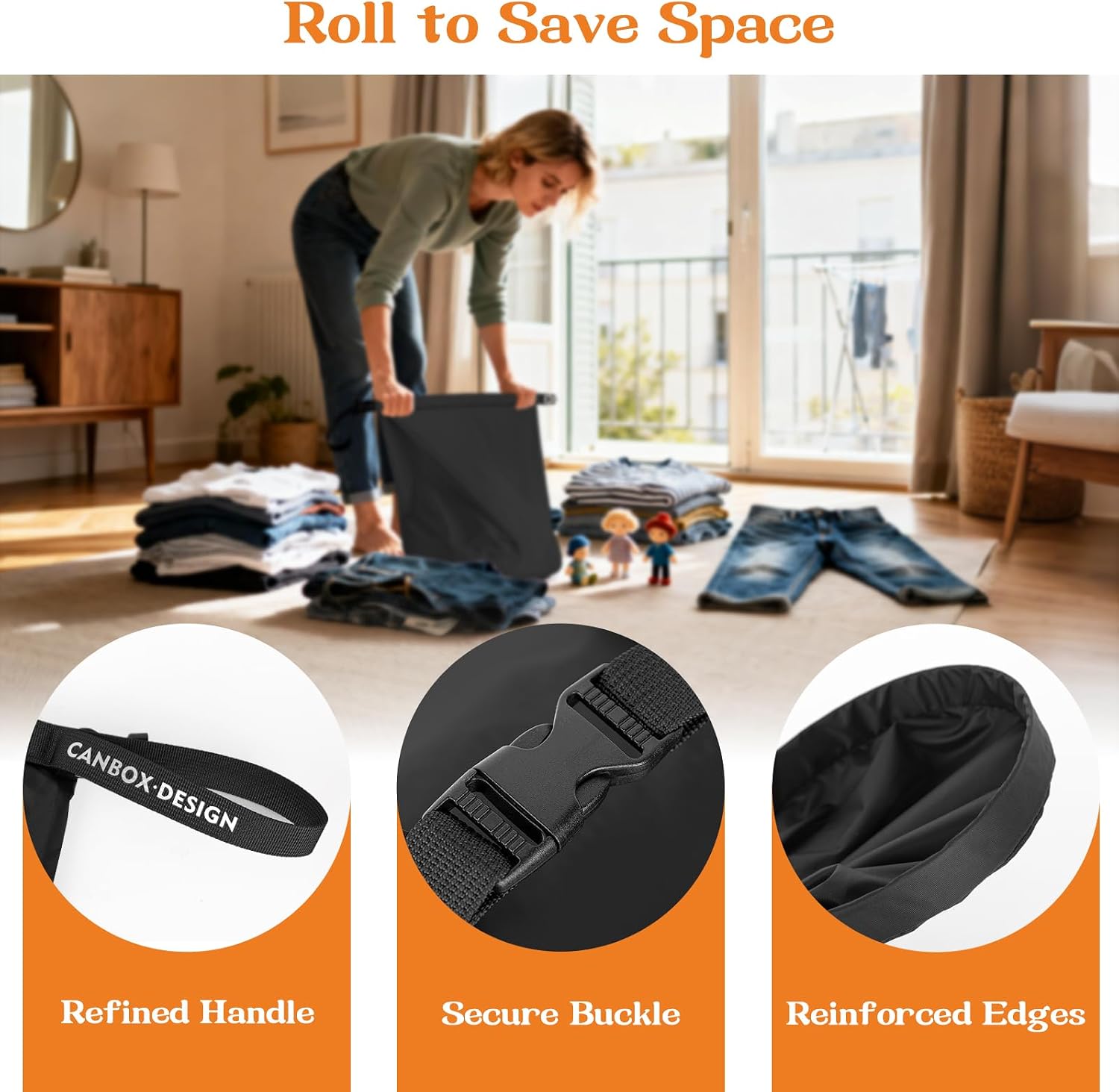 2-Pack Waterproof Travel Laundry Bags image 4