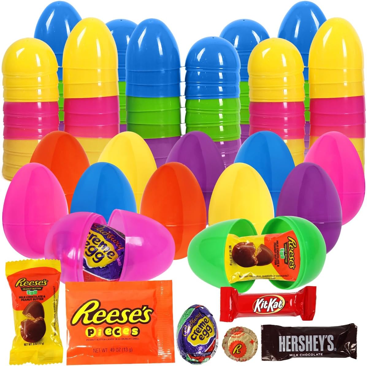 Egg Hunt Chocolate candy Includes cadbury/reeses/hershey