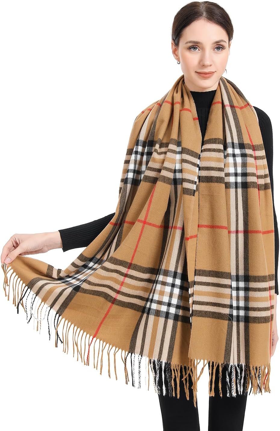 Women Winter Scarf Warm Soft Cashmere Feel Giant Shawl Wrap Stole