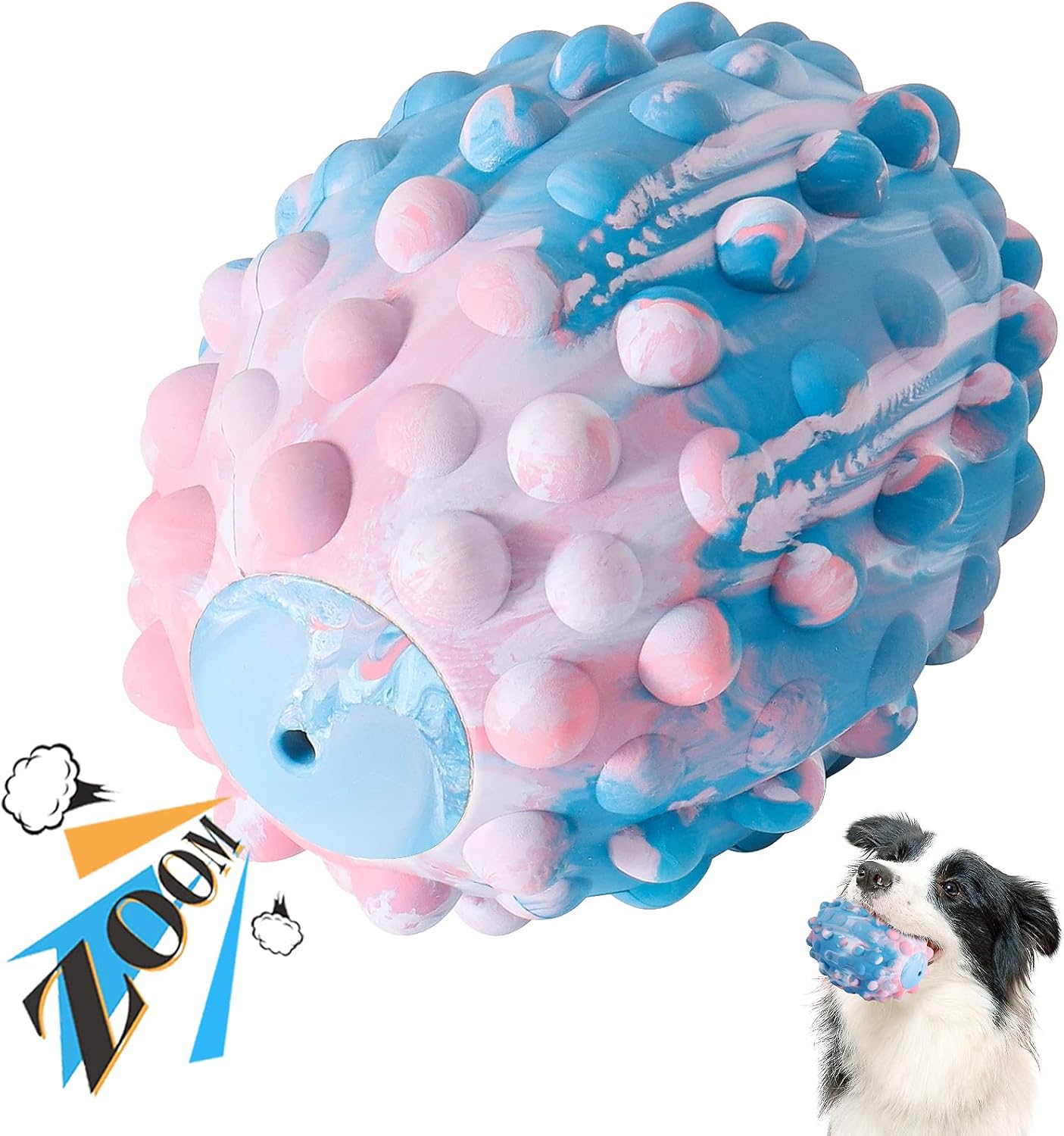 Ackerman, Almost Indestructible Dog Toys Squeaky Dog Toys for Aggressive Chewers Rubber Puppy Chew Toy with Squeaker, Durable Pet Toys,…