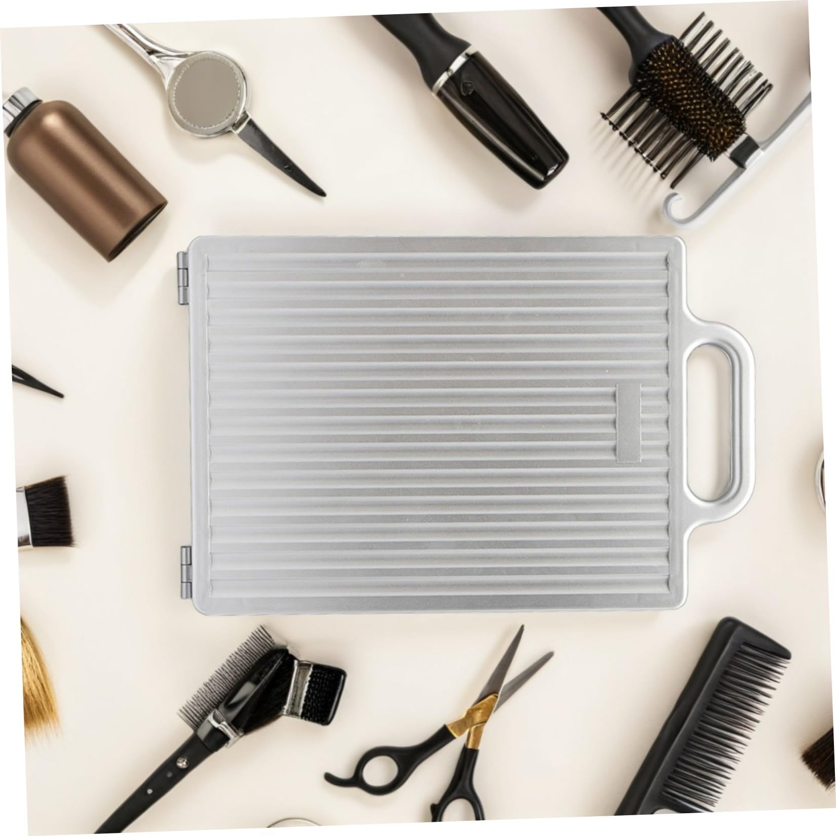 Luxshiny Specchio da Doppio Lato con Doppia Maniglia Specchio Portatile da Viaggio per Parrucchiere e Barber Mano Leggero per Taglio e Styling