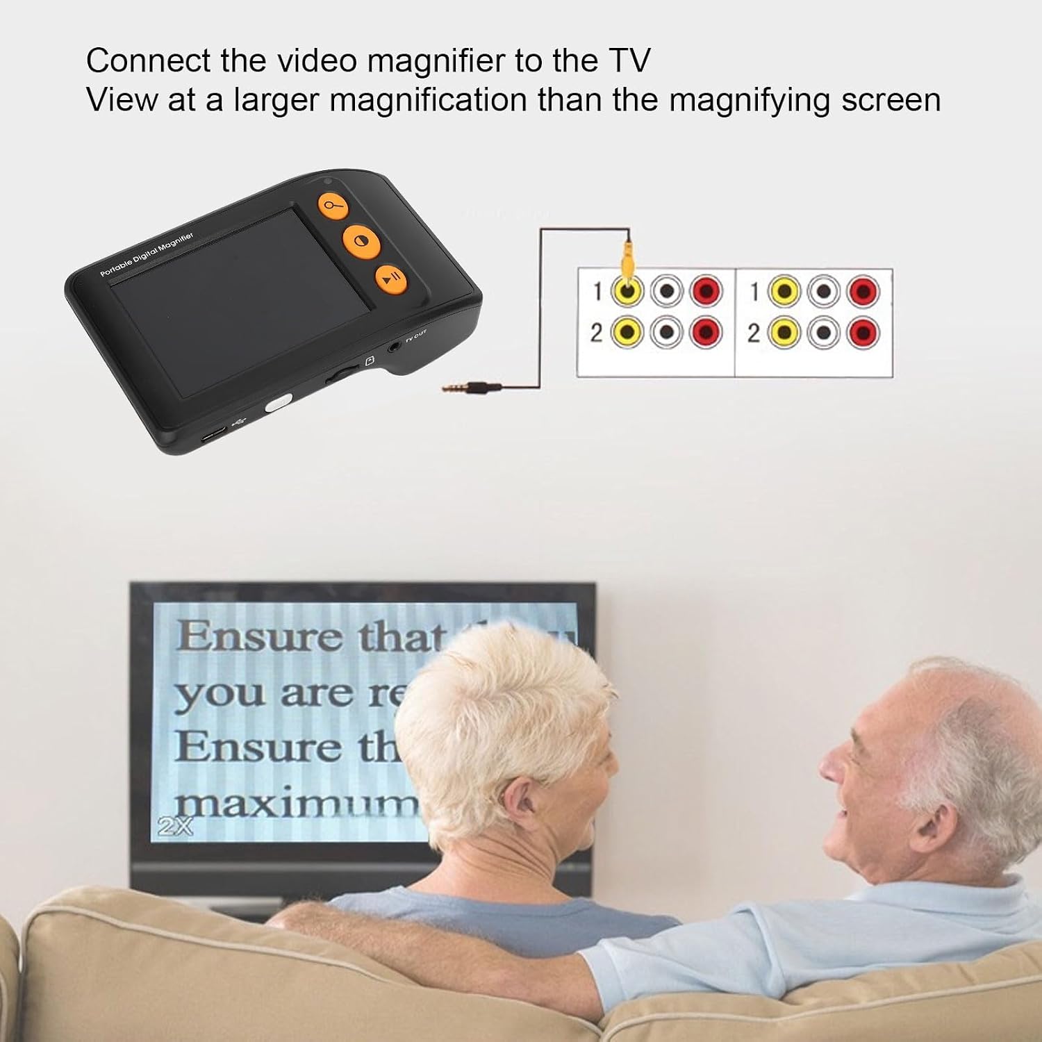 Digital Video Magnifier, Handheld Portable Digital Reading Magnifier for The Visually Impaired, Low Vision