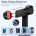 SYNCWIRE Phone Tripod Mount, Universal Cell Phone Holder Tripod with 2 Cold Shoe and 1/4" Screw, 360° Rotates & 180° Tilts Adjustable Smartphone Mount Adapter for Enhancing Mobile Photography Setup