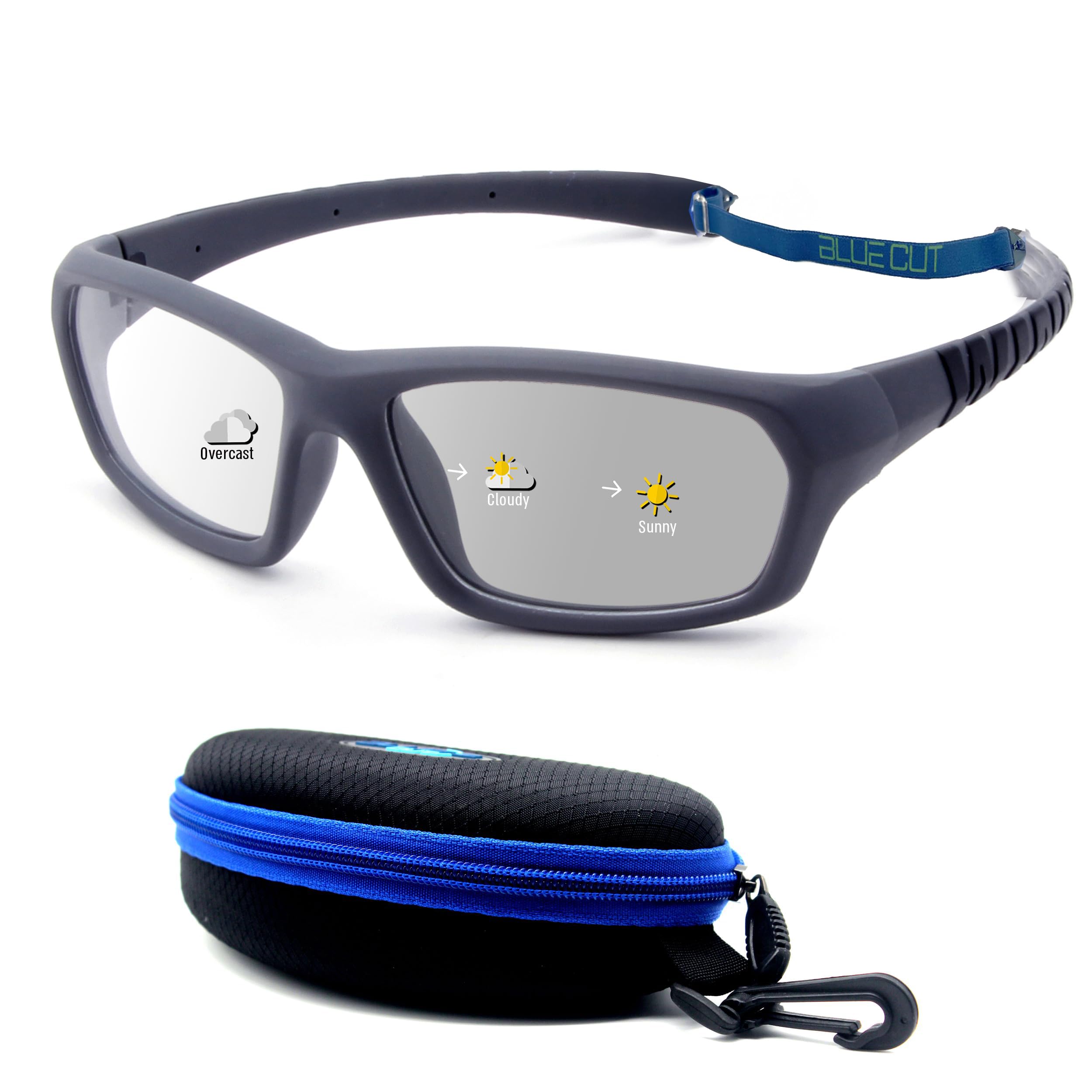 BLUE CUT Kids Sports Protection Goggles Photochromic