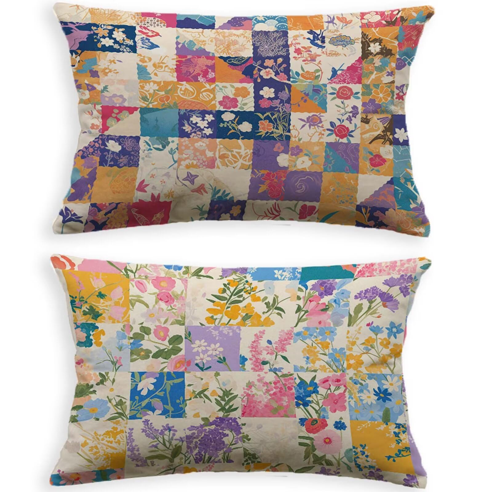 Housses de coussin extérieur treillis en lin pour sublimer votre jardin