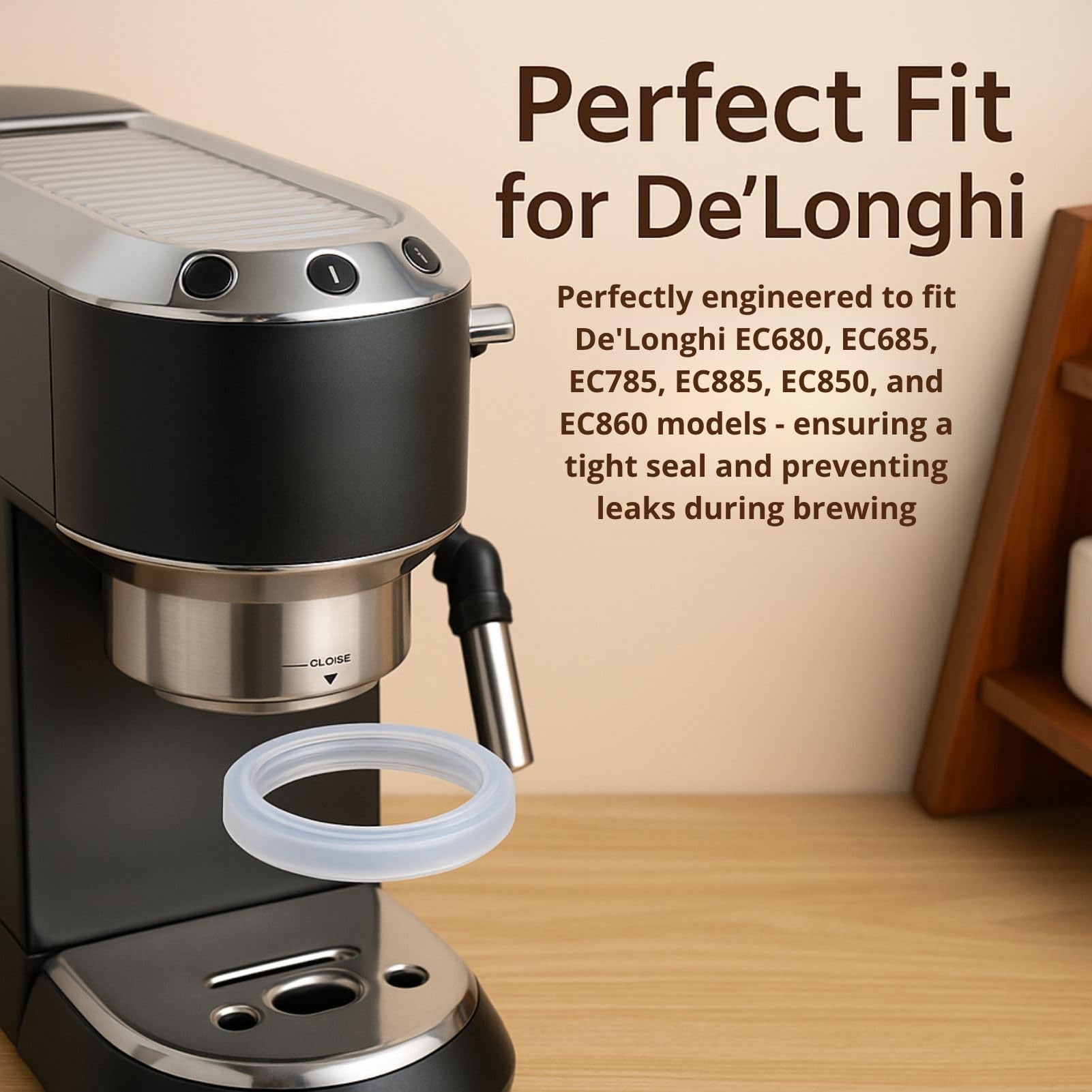 Joint D'étanchéité De'Longhi Pour Machines à Café EC190, EC680, ECO311 - Référence 5313270059DLS, En Silicone, Neuf