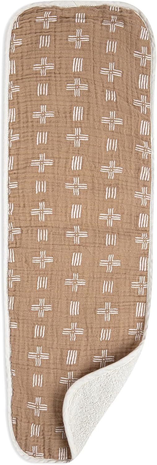 Crane Baby Muslin Baby Burp Cloths Set of 3, Safari Animal Print, 100% Cotton, Absorbent, Lightweight, 7"X20", Baby Newborn Essentials, Safari Baby Stuff - Image 5