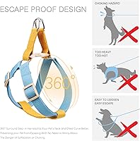 Vista 35 de No Pull Dog Harness and Leash Set, Step in Dog Halter Harness with Poop Bag Holder, Adjustable Lightweight Cotton Straps Suitable for Small Medium