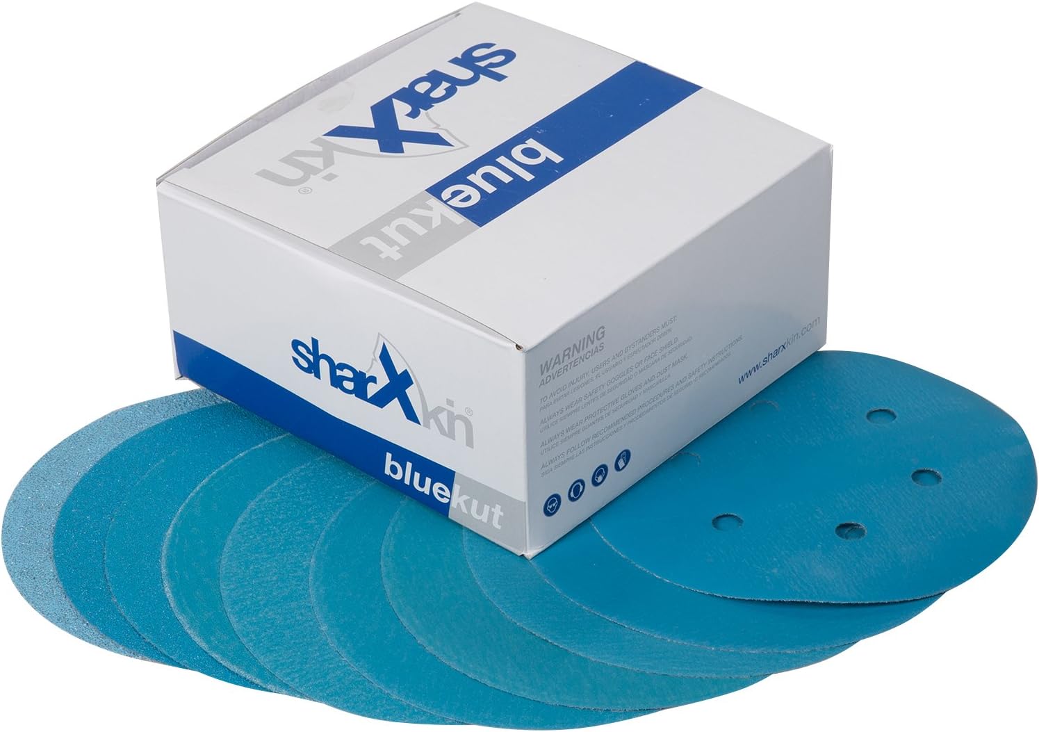 Sharxkin Hook and Loop Sanding Discs 6 Inch, 100 Pack, 6 Holes, Assortment Grits including P40, P80, P100, P120, P180, P220, P320, P400, P600 and P800. Made of Aluminum Oxide and Back Film