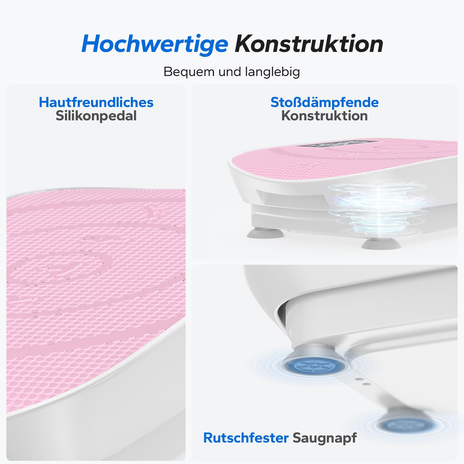 MERACH Vibrationsplatte, Leistungsstarke Vibrationsplattform für Ganzkörpertraining, Muskelaufbau und -formung, Automatische Geschwindigkeitsregelung, Eingebauter Bluetooth-Lautsprecher
