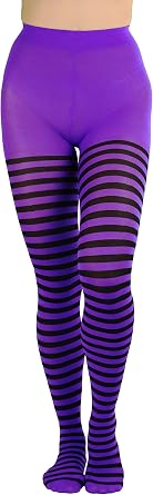 ToBeInStyle Womens Nylon Horizontal Striped Tights