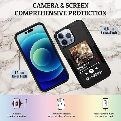 Miniatura 4 de Funda magnética personalizada para teléfono con foto de código de Spotify para iPhone 13 Pro Max, reproductor de música personalizada con placa de