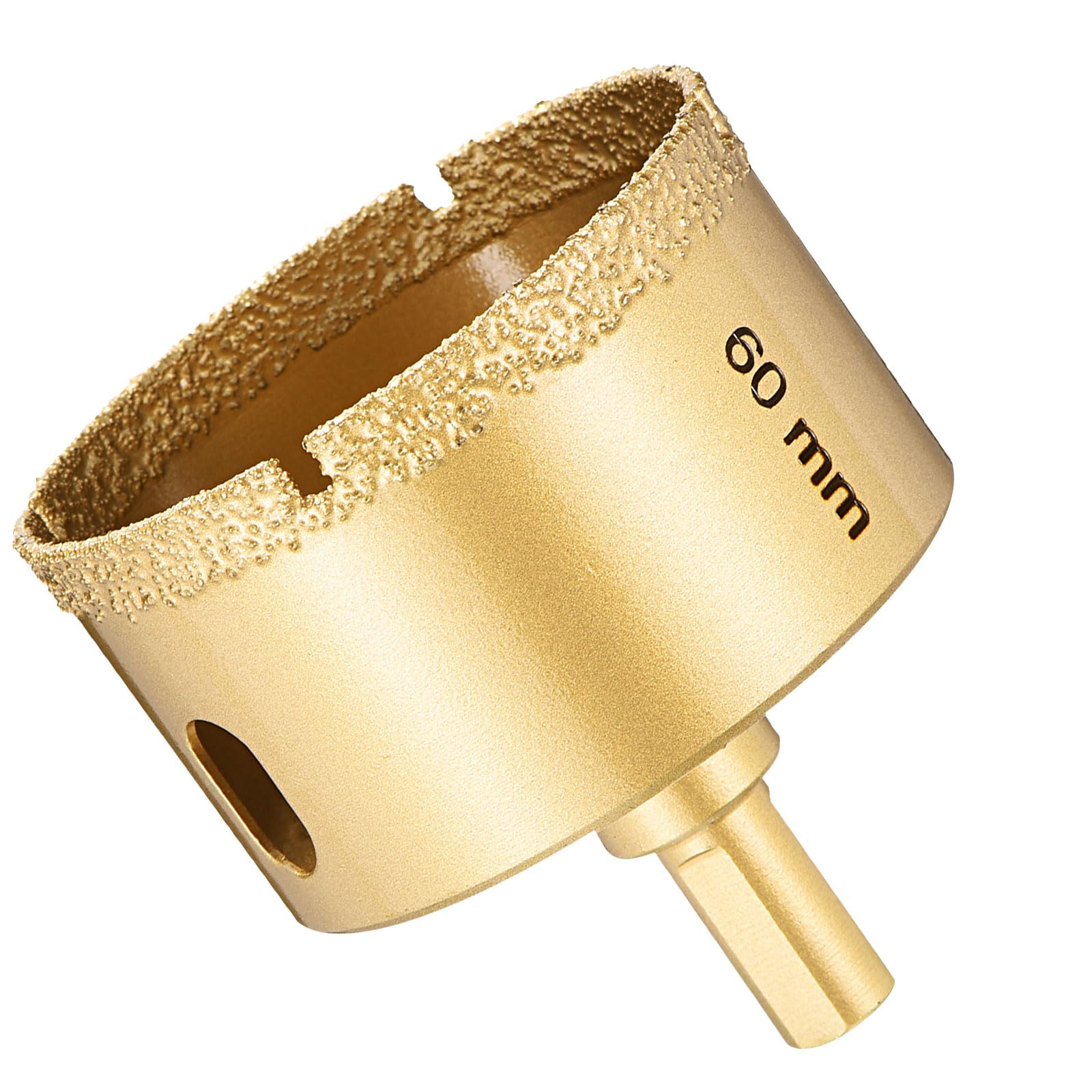 DTGN Diamond Hole Saw 2-3/8" /60mm - 1 PC - Good for Glass, Ceramic, Tile, Marble - Diamond Hole Saw Cutter - Gold