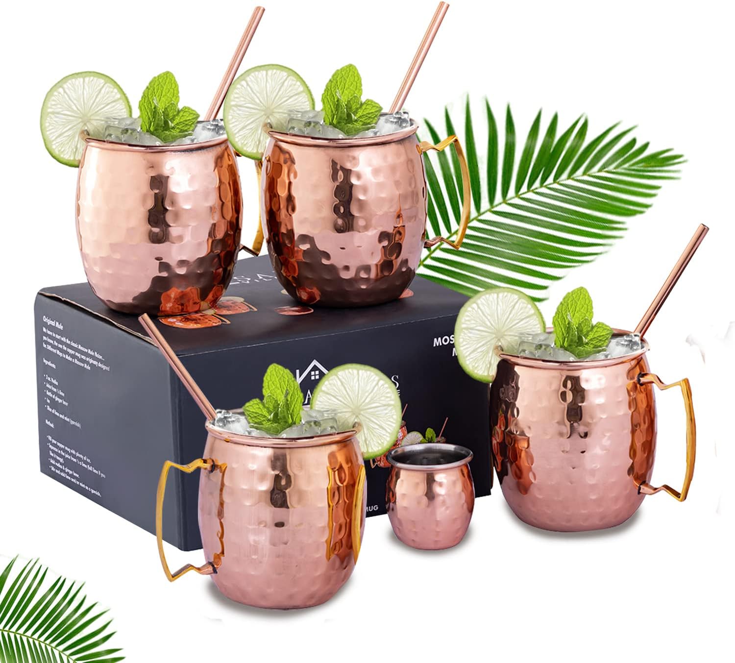 Copper Plated Moscow Mule Mugs (Set of 4)