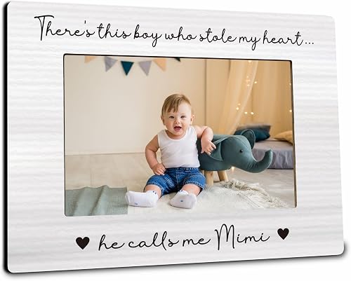 Nuckxy Wooden Picture Frame For 4 X 6 Inches Horizontal Photo, There's This Boy 