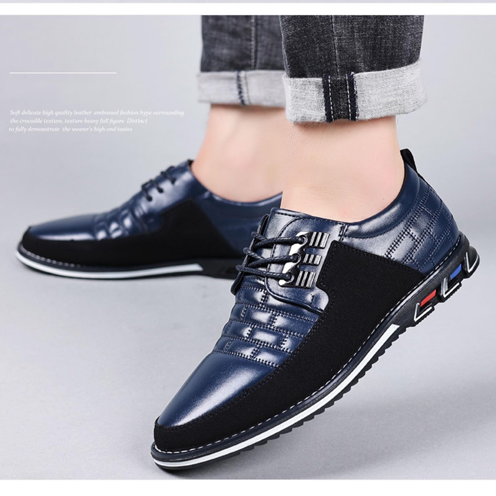 Scarpe Eleganti Casual da Uomo, Scarpe Casual Derby da Uomo con Punta a Punta, Scarpe Eleganti Nere da Uomo, Sneakers Formali Confortevoli