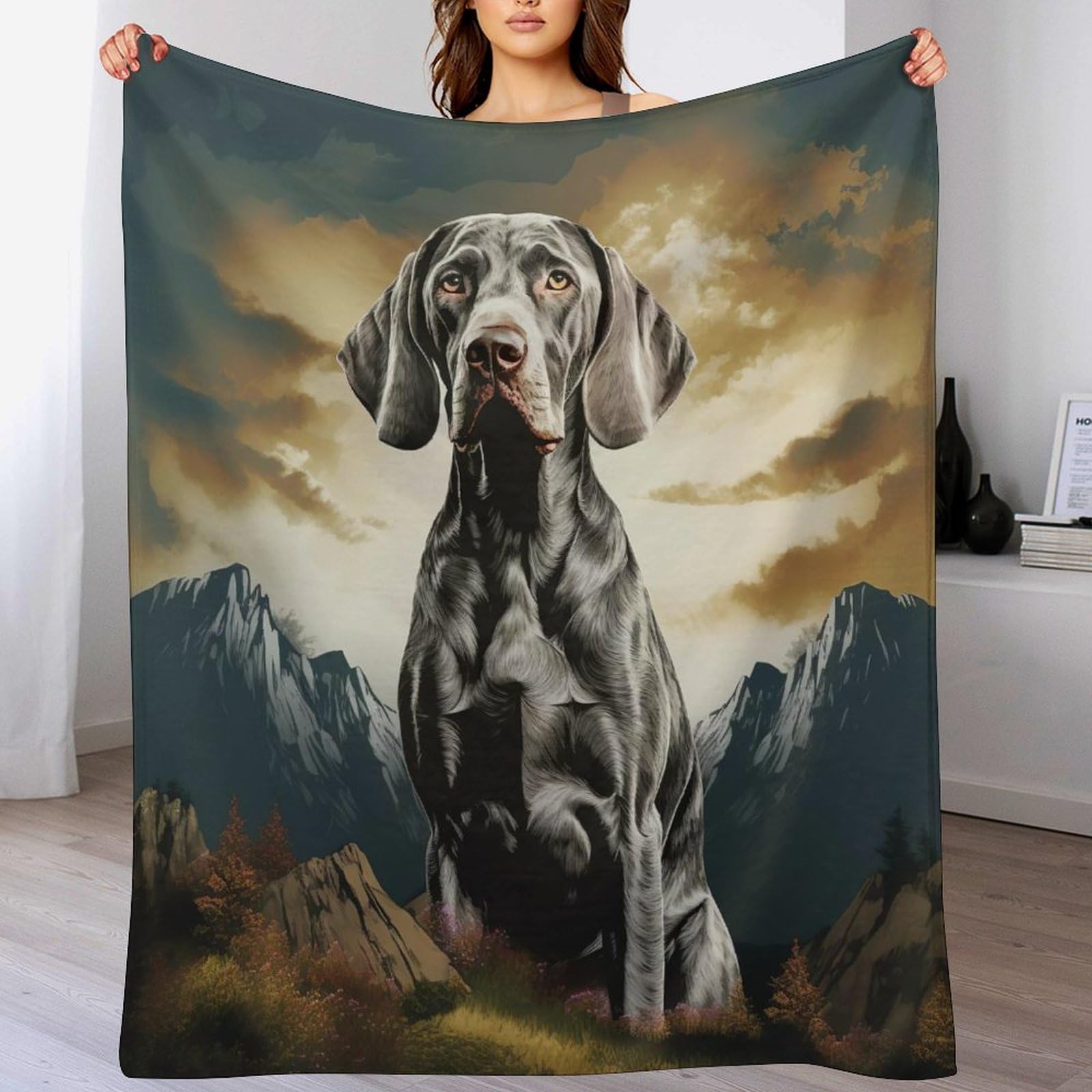 Couverture Polaire Chien Mignon Haut de Gamme Plaid Lit et Canape Epais 140x180cm