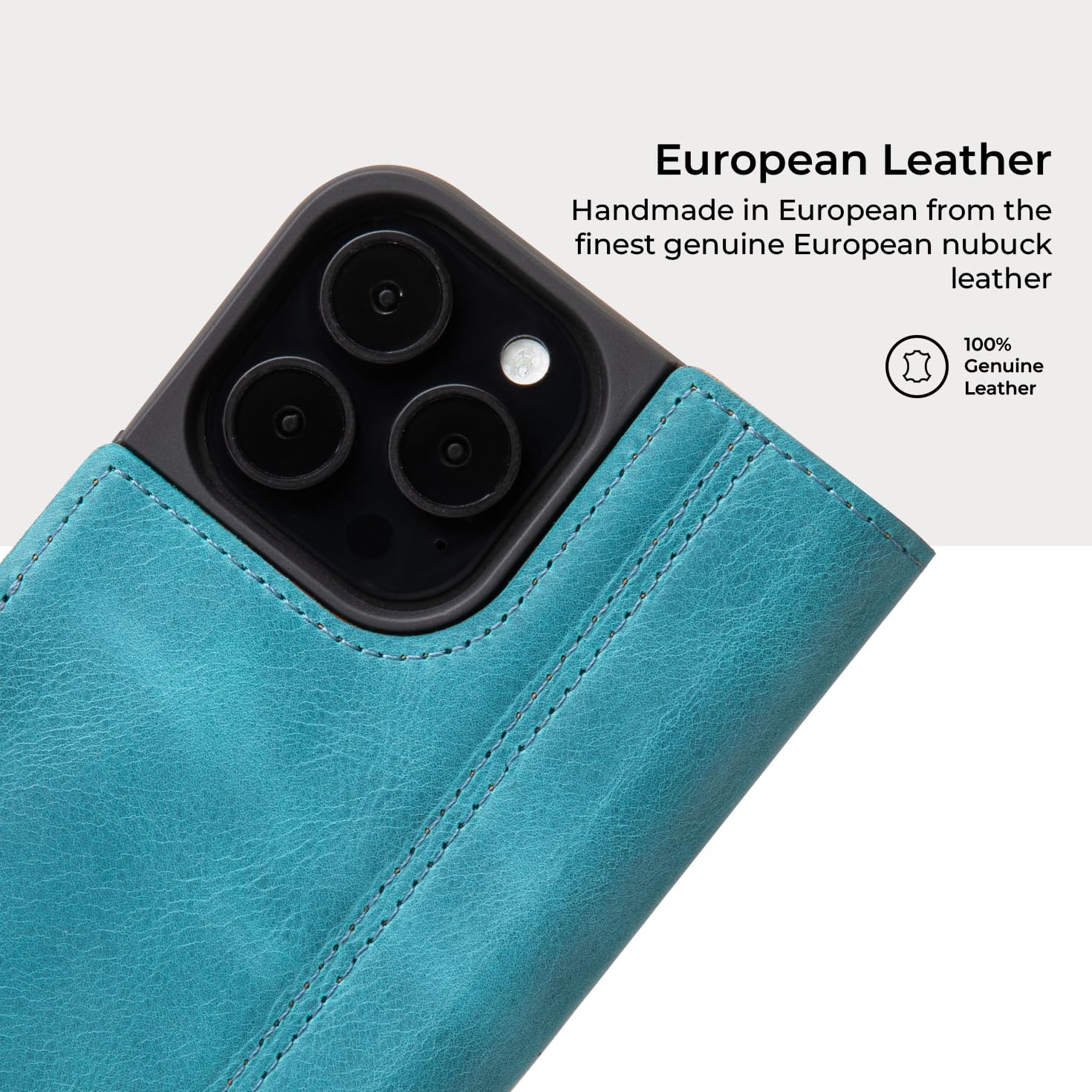 Snakehive Leather Wallet for iPhone 16 Pro Max, Real Leather Wallet Phone Case - Image 4