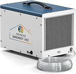 ARGENDON Crawlspace Dehumidifiers with Pump and Drain Hose for Basement, 120 PPD Commercial Dehumidifier for Large Spaces, Garage, Job Sites, Auto Defrost, 5 Years Limited Warranty