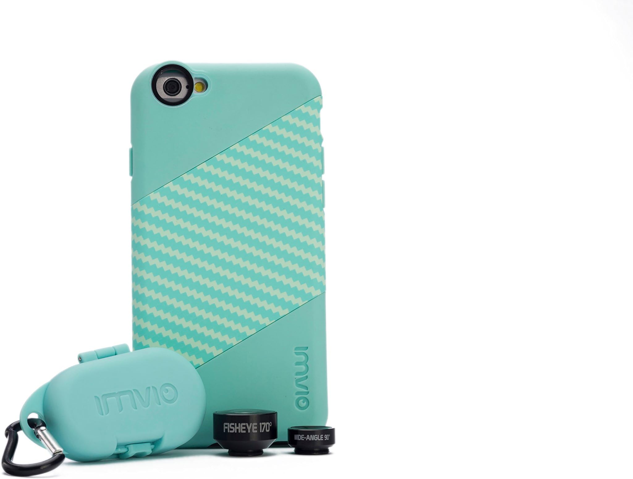 iPhone Camera Lens 6 Fish Eye Wide Angle IMVIO Official Cell Phone Case and Carrying Case (Teal) Photographers Choice