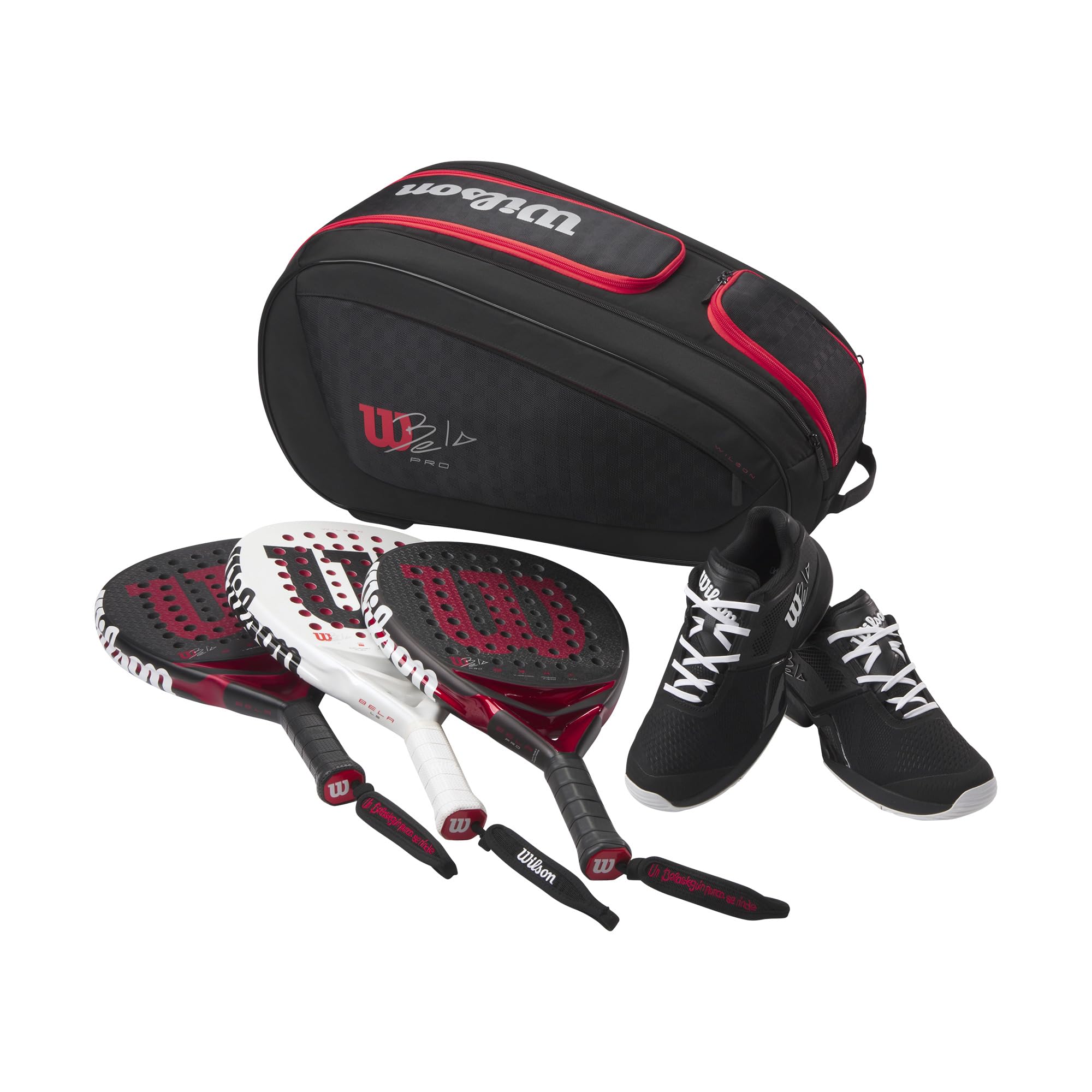 WILSON Bela Super Tour Padel Bag - czarny/czerwony, mieści do 4 wioseł