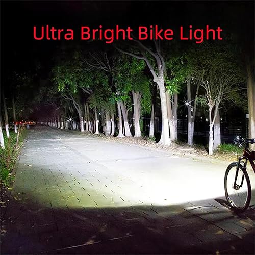 Miniatura 4 de Luces de bicicleta superbrillantes de alto lúmenes, 5200 mAh de tiempo de funcionamiento durante más de 10 horas, luces de bicicleta recargables