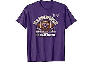 Washington Huskies 2024 CFP Semi Sugar Bowl Football T-Shirt