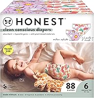 Vista 10 de The Honest Company Pañales Clean Conscious A base de plantas, sostenibles Impresiones de edición limitada de otoño del 23 Club Box, tamaño 1