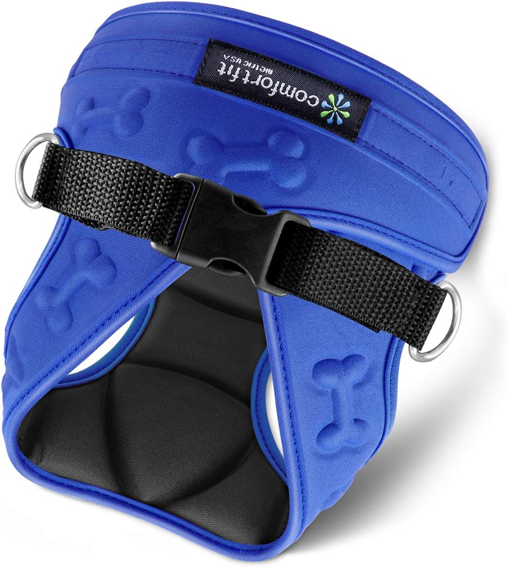 Metric USA Comfort Fit Step in Dog Vest Harness Easy to Put on Take Off Adjustable Soft Padded Puppy Harness Vest for Small and Medium Dogs (X-Small, Blue)