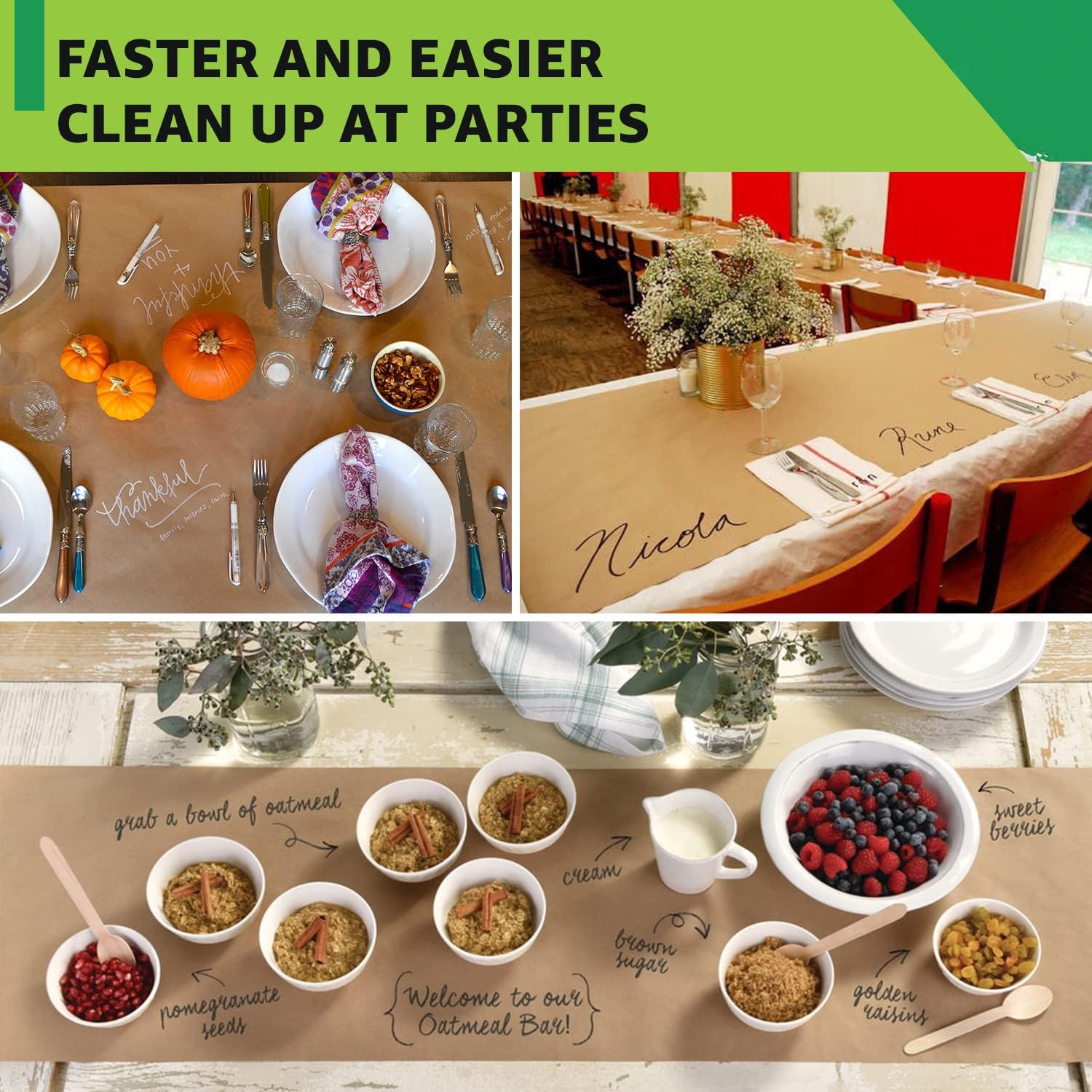 Kraft Paper Brown roll 17" x 2400" (200 ft) Craft Construction and Packing Paper, Shipping, Wrapping, Crafting,& Packing, 100 Recycled Paper, Made in USA.