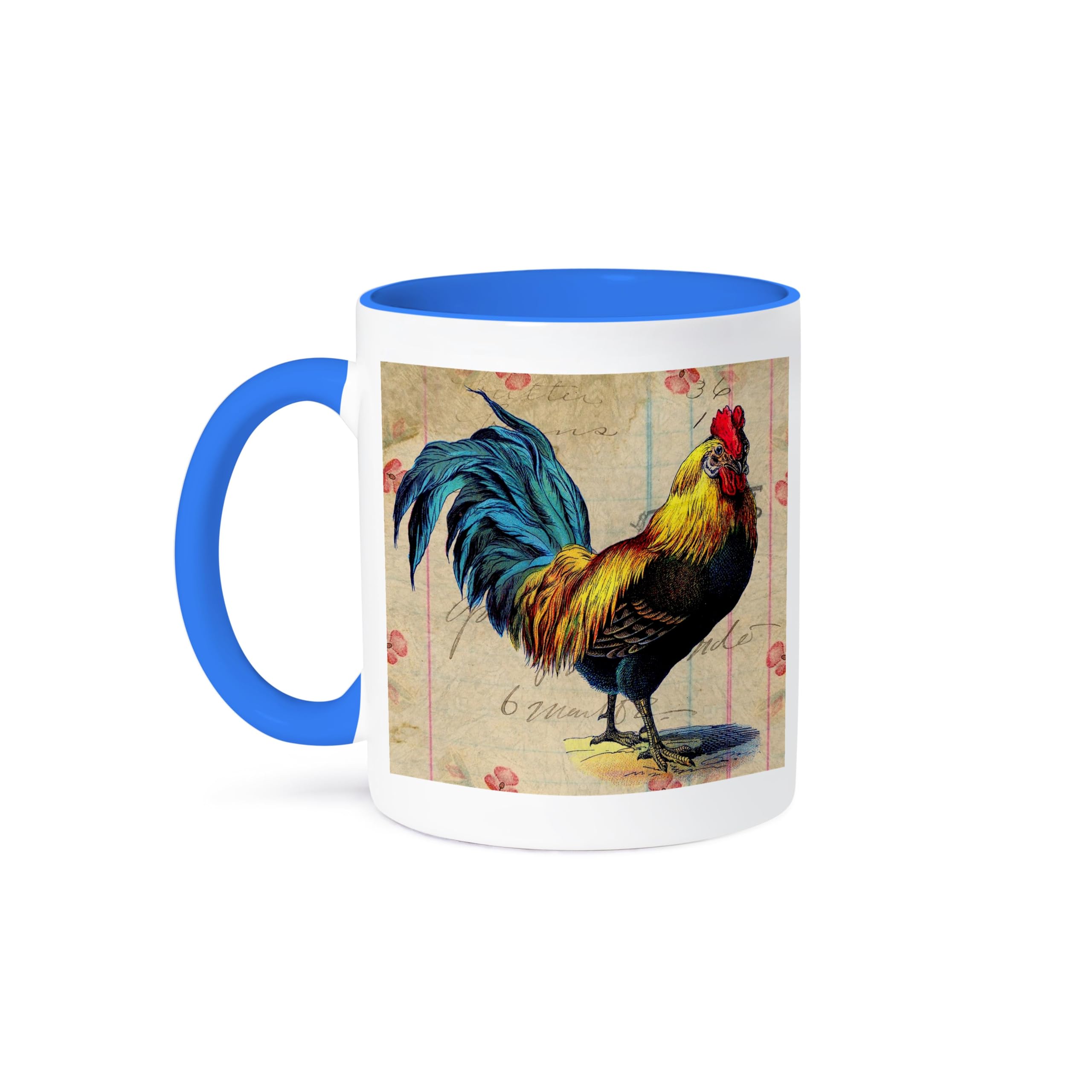 3dRose, 15oz Two-Tone Blue Mug, Blue/White