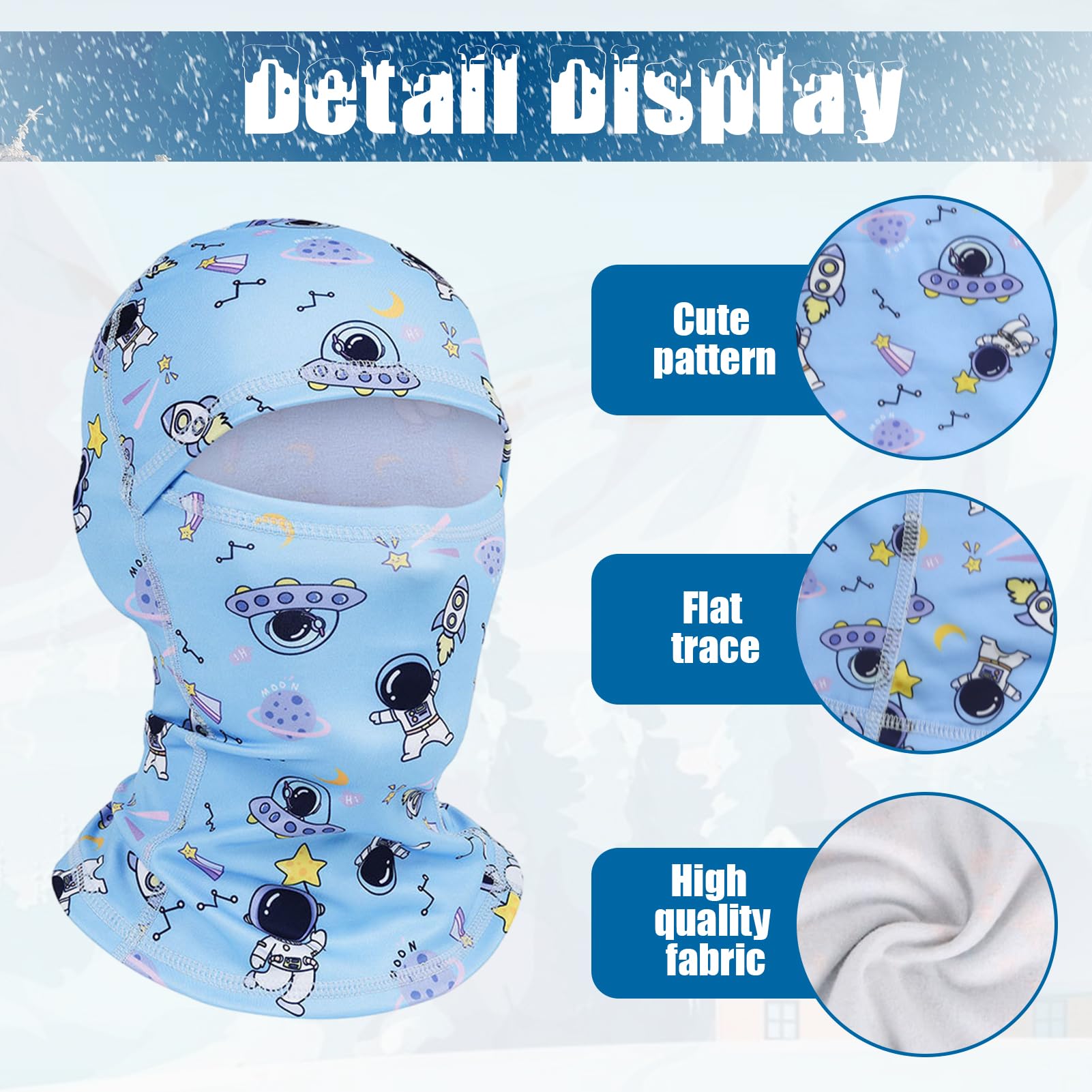 Hpbaggy Maschera Invernale per Bambini,Antivento Mask da Sci Cappello per Ragazzi Ragazze,Passamontagna da Sci per Bambini,Berretto da Ciclismo Balaclava per Varie attività all'Aria Aperta