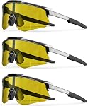 Polarized Sports Sunglasses for Men Women, UV400 One-Piece Lens Sport Shades for Baseball, Running, Cycling, Fishing