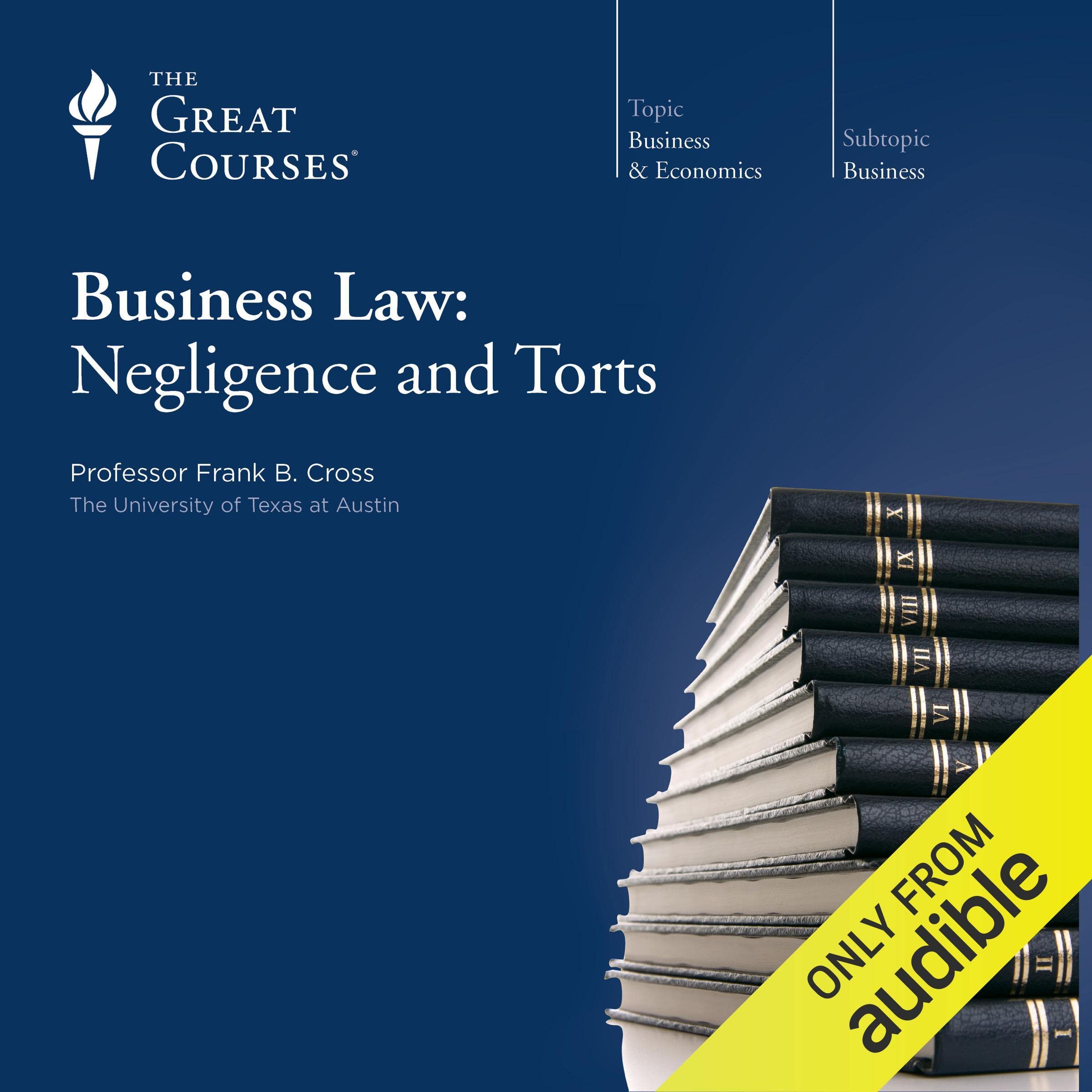 Cover art for Business Law: Negligence and Torts