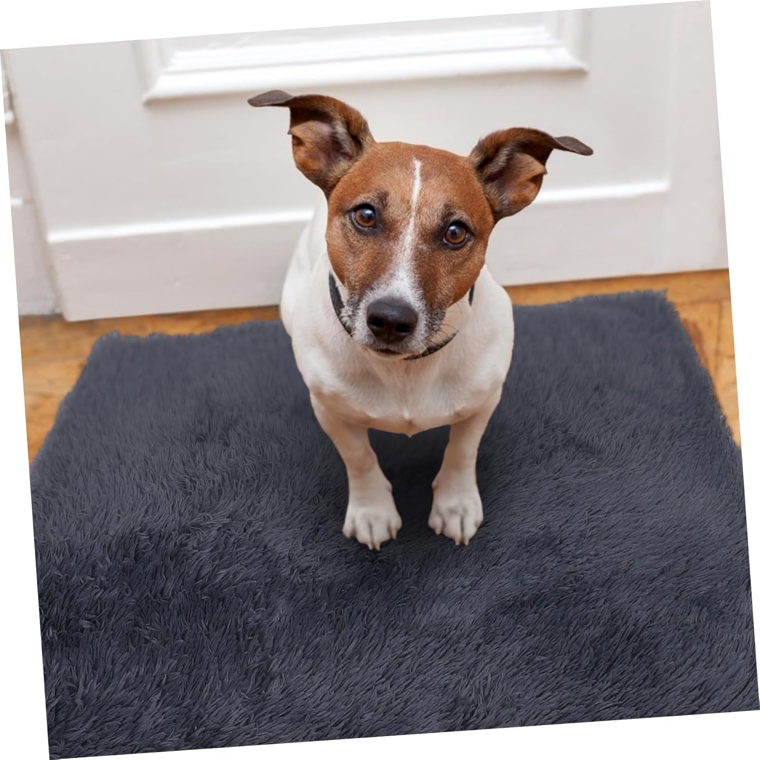 POPETPOP Comfortable Winter Pet Bed for Dogs and Cats Plush Sleeping Mat Lightweight and Washable for Travel and Camping Pet Rest Cushion