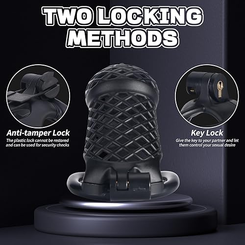 Miniatura 4 de Jaula de castidad masculina, dispositivo de castidad pequeño con anillos de 5 tamaños y sonido uretral para hombre, equipo de bondage, equipo y