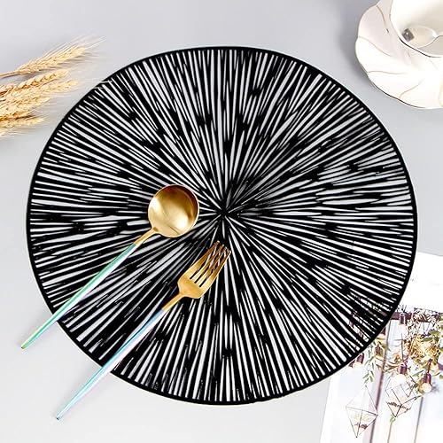 Miniatura 5 de Mantel individual de vinilo antideslizante de 15 pulgadas (plateado-B, 8)