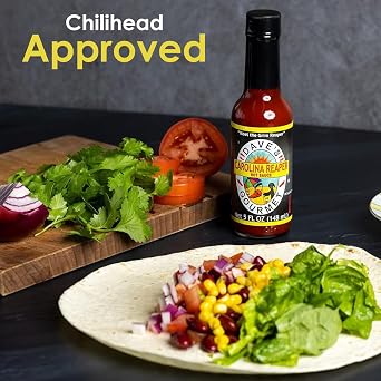 Daves Gourmet Insanity Super Hot Sauce Variety 4-Pack - Carolina Reaper, Ghost Pepper, Scorpion & Insanity - Extreme Heat, Bold Flavor - Vegan, Gluten-Free, No Preservatives - 5oz Bottles