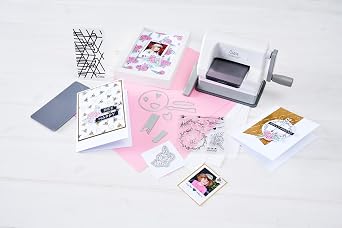 Sizzix Sidekick Starter Kit, Mini Manual Die Cutting Machine, White & Grey